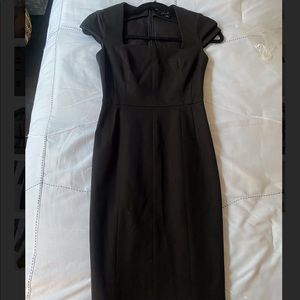 Black square neck dress Banana Republic